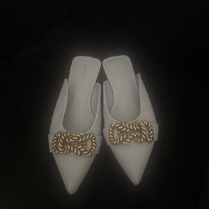 Open edit blue and gold size 7 Kyla slip ons